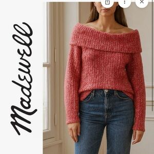 Madewell Marled Cozy Off the Shoulder Sweater